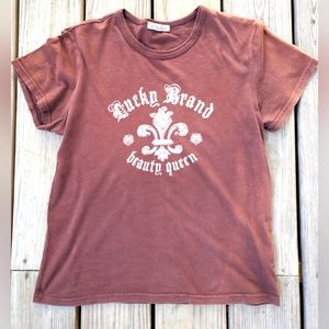 Vintage Lucky Brand Beauty Queen Brown Top!!!